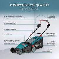 Elektrischer Rasenmäher KS 38LM-BL Schnittbreite 38cm Könner & Söhnen
