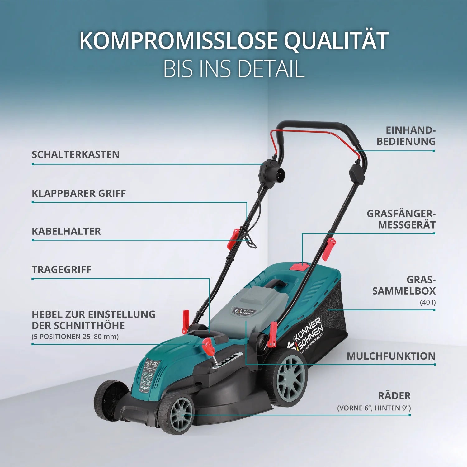 Elektrischer Rasenmäher KS 42LM Schnittbreite 42cm