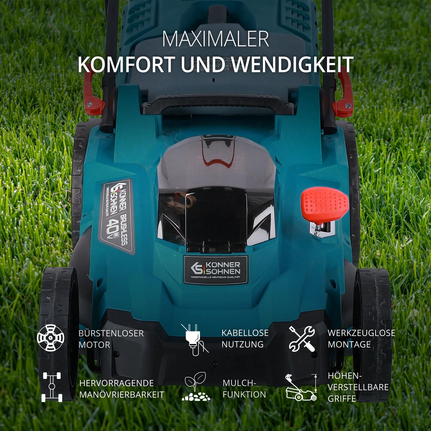 Akku-Rasenmäher KS 43LM-40V Könner & Söhnen