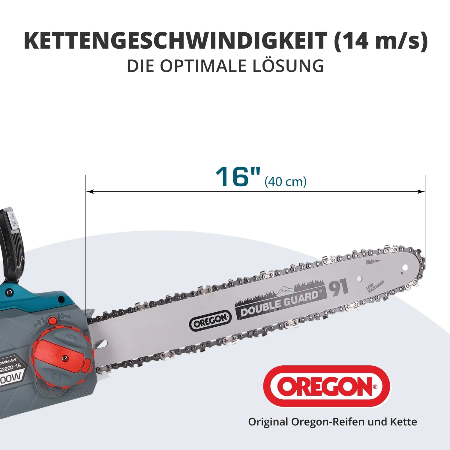 Elektro-Kettensäge KS CS2200-16 Kettenlänge 40cm