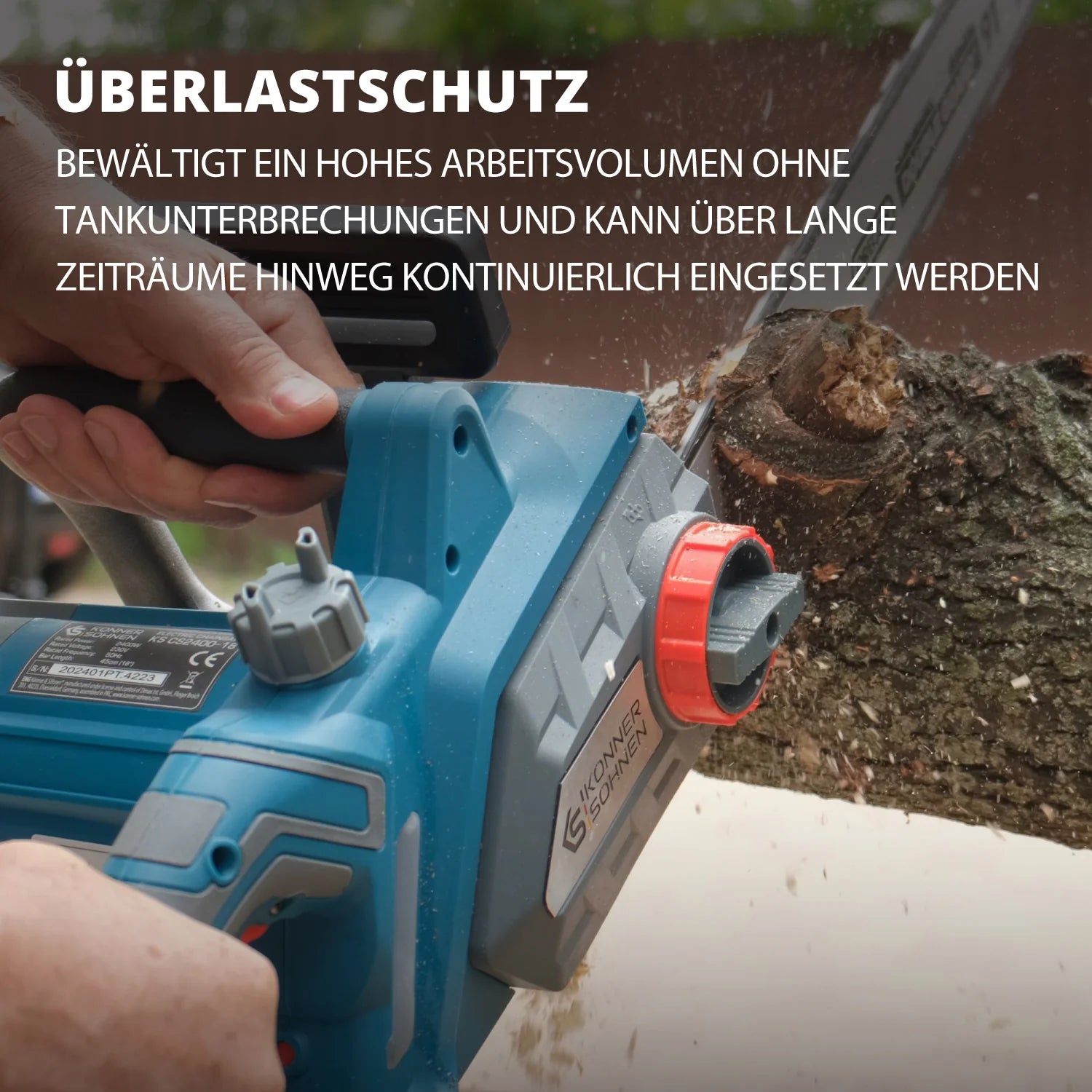Elektro-Kettensäge KS CS2400-18 Kettenlänge 45cm