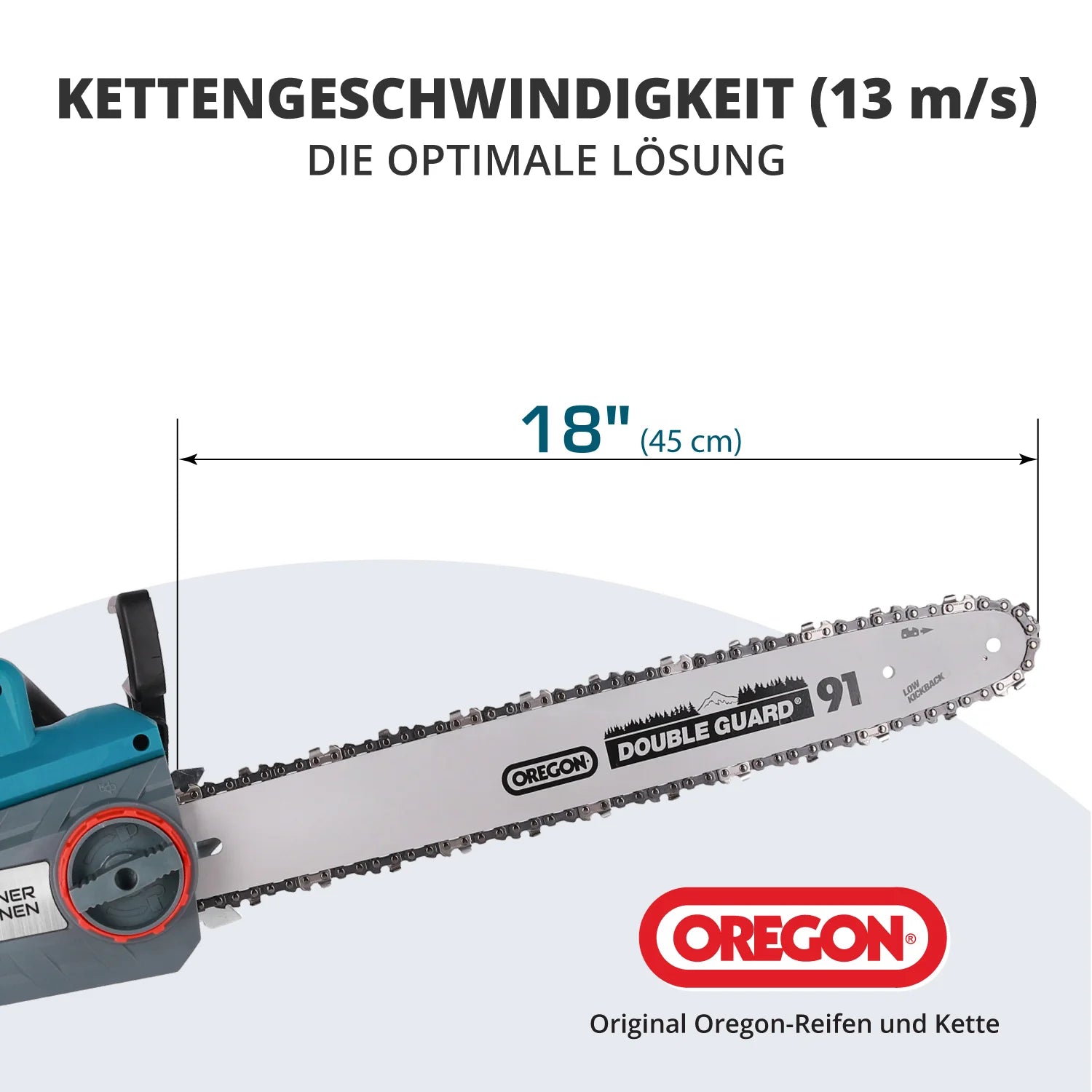 Elektro-Kettensäge KS CS2400-18 Kettenlänge 45cm