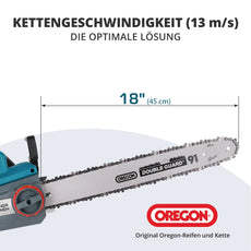 Elektro-Kettensäge KS CS2400-18 Kettenlänge 45cm