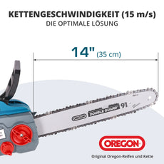Akku Kettensäge 35cm Schwertlänge KS CS40V-14