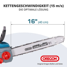 Akku Kettensäge 40cm Schwertlänge KS CS40V-16