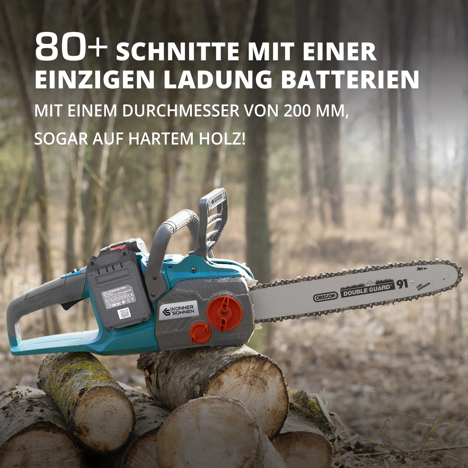 Akku Kettensäge 40cm Schwertlänge KS CS40V-16
