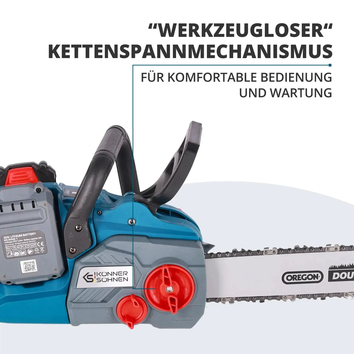 Akku Kettensäge 40cm Schwertlänge KS CS40V-16 Könner & Söhnen