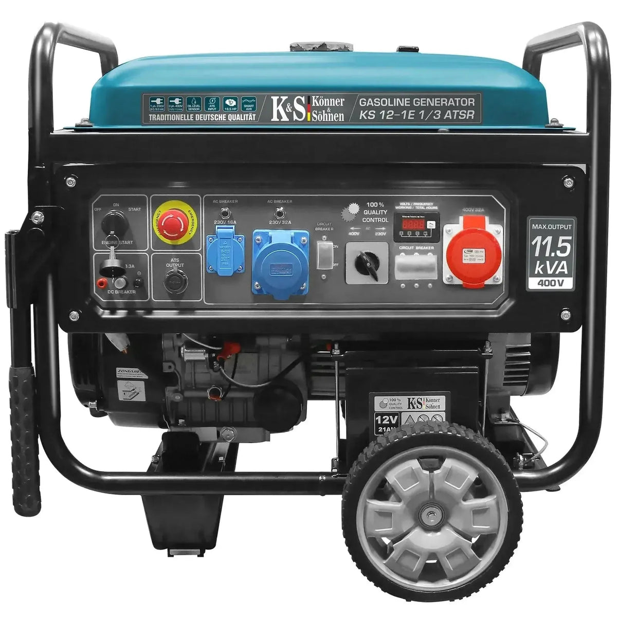 Benzin Stromerzeuger AVR 9200 Watt KS 12-1E 1/3 ATSR 400V mit ATS Anschluss Könner & Söhnen