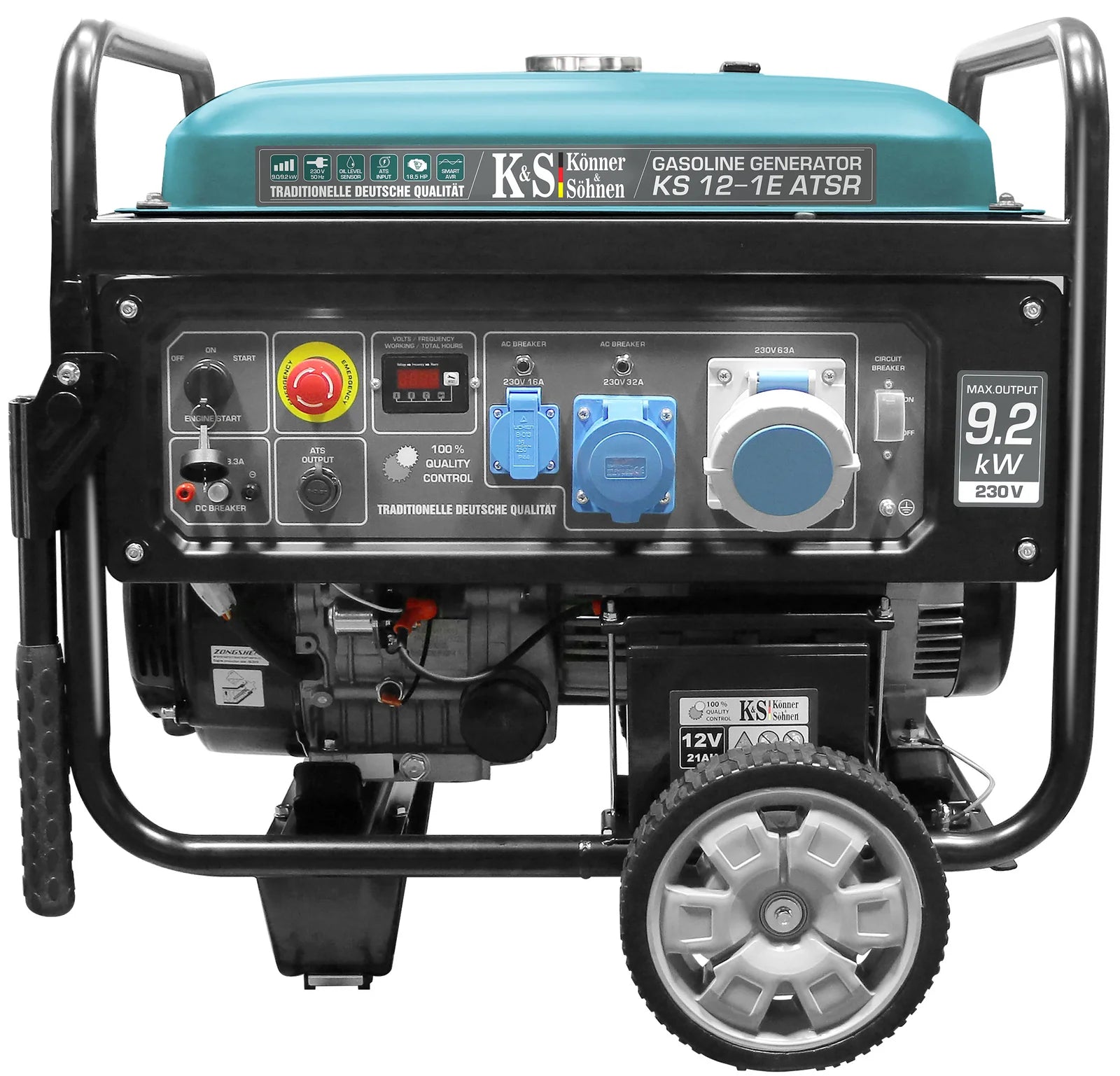 Benzin Stromerzeuger AVR 9200 Watt KS 12-1E ATSR mit ATS Anschluss