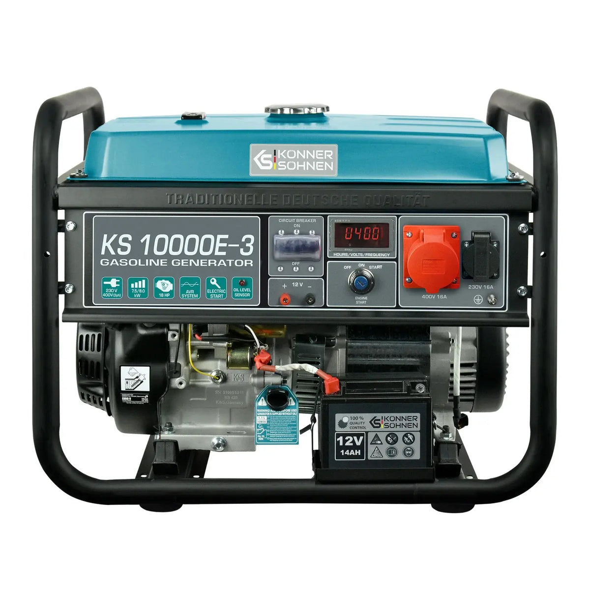 Benzin AVR Stromerzeuger 8000 Watt Könner & Söhnen KS 10000E-3 mit E-Start 400V Könner & Söhnen