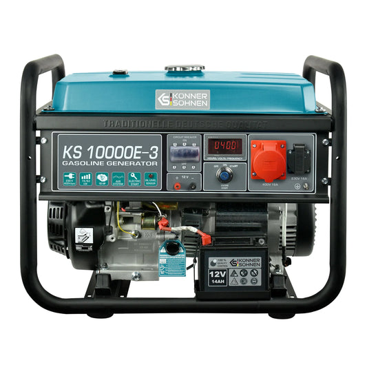 Benzin AVR Stromerzeuger 8000 Watt Könner & Söhnen KS 10000E-3 mit E-Start 400V