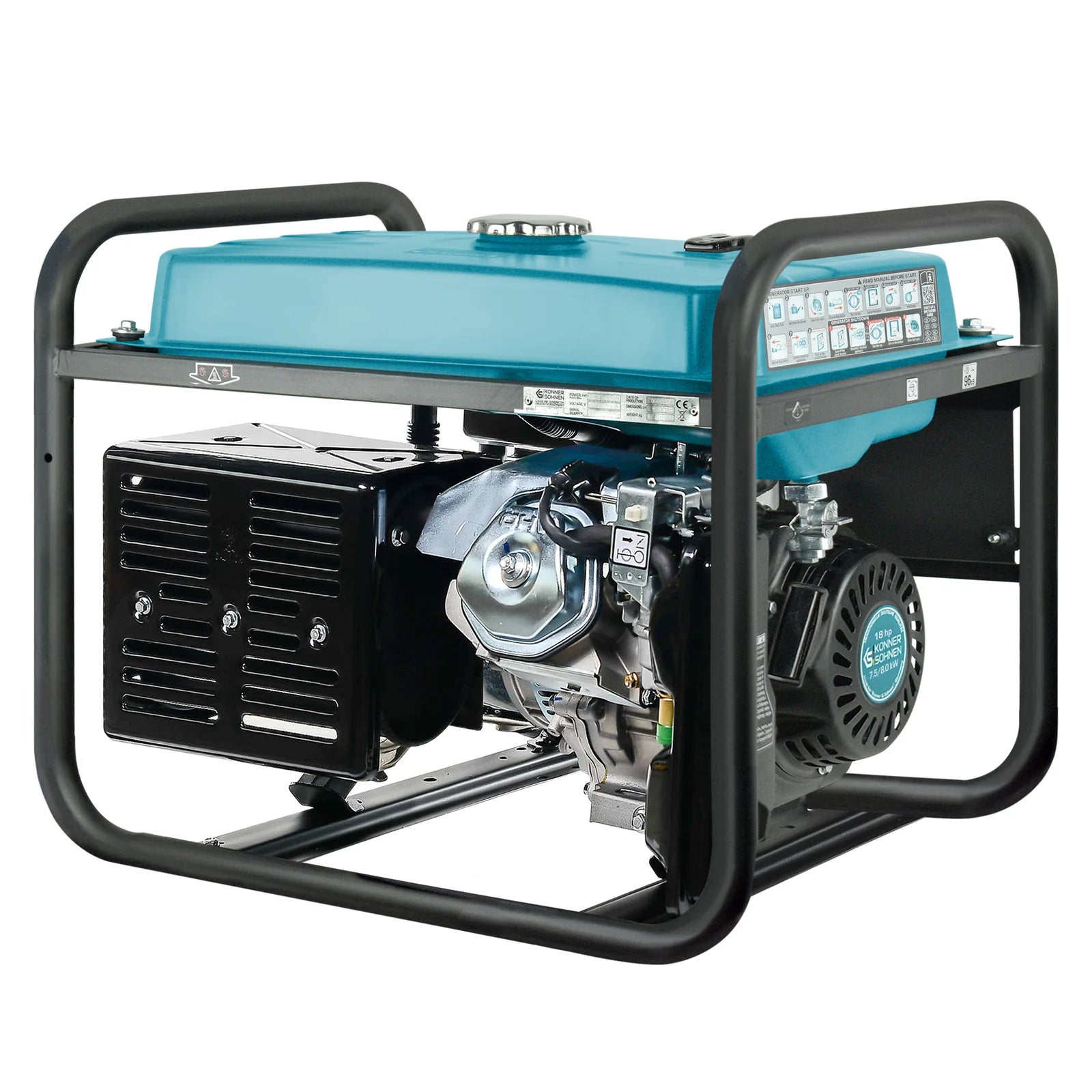 Benzin AVR Stromerzeuger 8000 Watt Könner & Söhnen KS 10000E-3 mit E-Start 400V