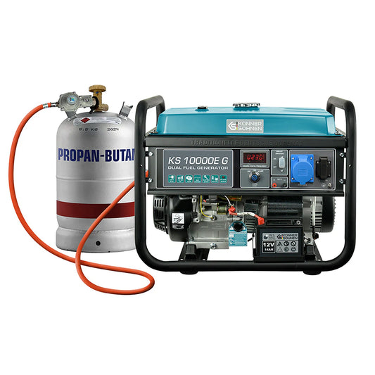 DualFuel Stromerzeuger AVR 8000 Watt Könner & Söhnen KS 10000E G