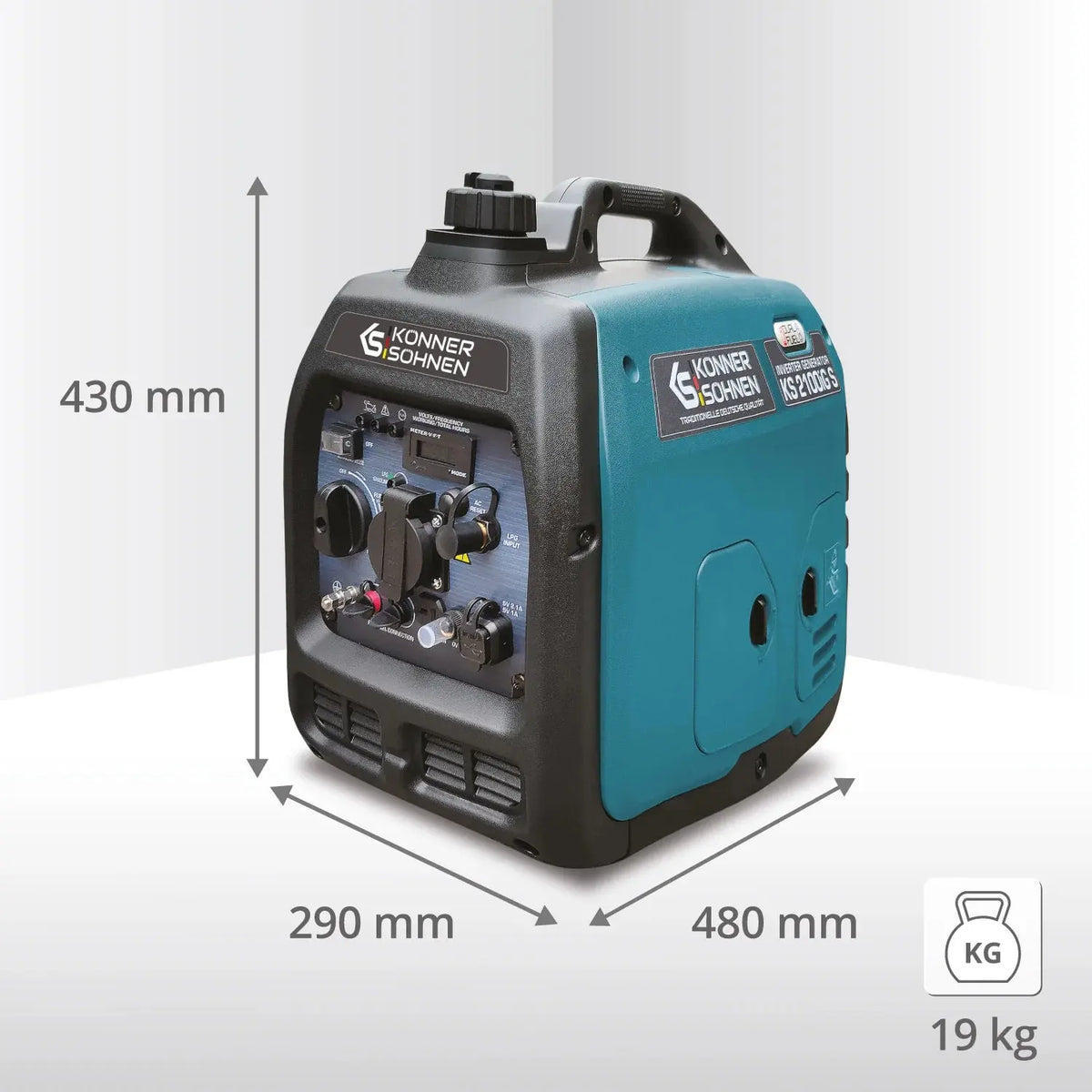 Inverter Stromerzeuger DualFuel 2000 Watt KS 2100iG S Könner & Söhnen