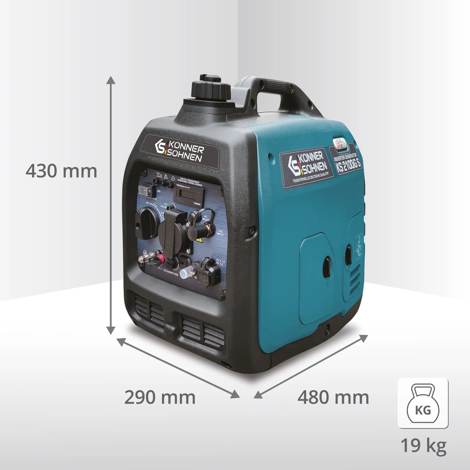 Inverter Stromerzeuger DualFuel 2000 Watt KS 2100iG S
