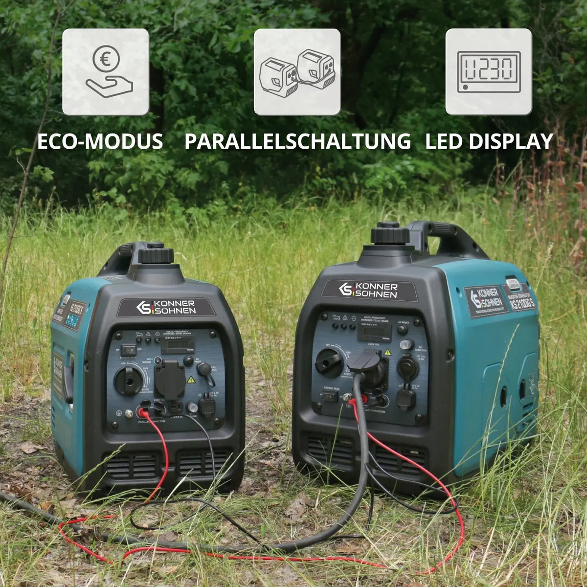 Inverter Stromerzeuger DualFuel 2000 Watt KS 2100iG S Könner & Söhnen