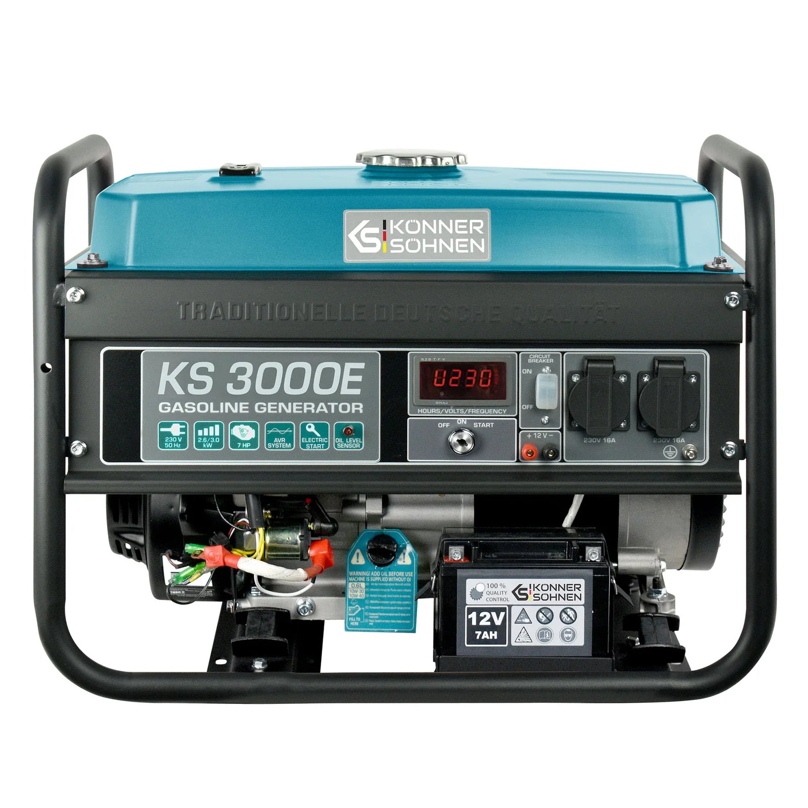Benzin AVR Stromerzeuger 3000 Watt Könner & Söhnen KS 3000E mit E-Start