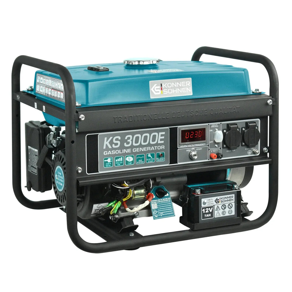 Benzin AVR Stromerzeuger 3000 Watt Könner & Söhnen KS 3000E mit E-Start Könner & Söhnen