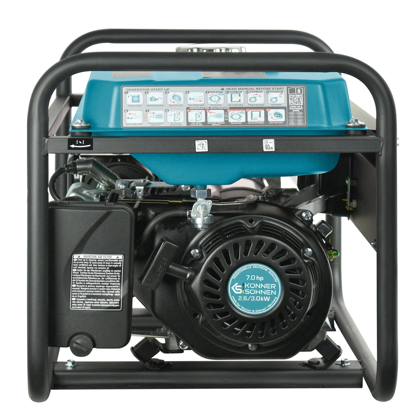 Benzin AVR Stromerzeuger 3000 Watt Könner & Söhnen KS 3000E mit E-Start