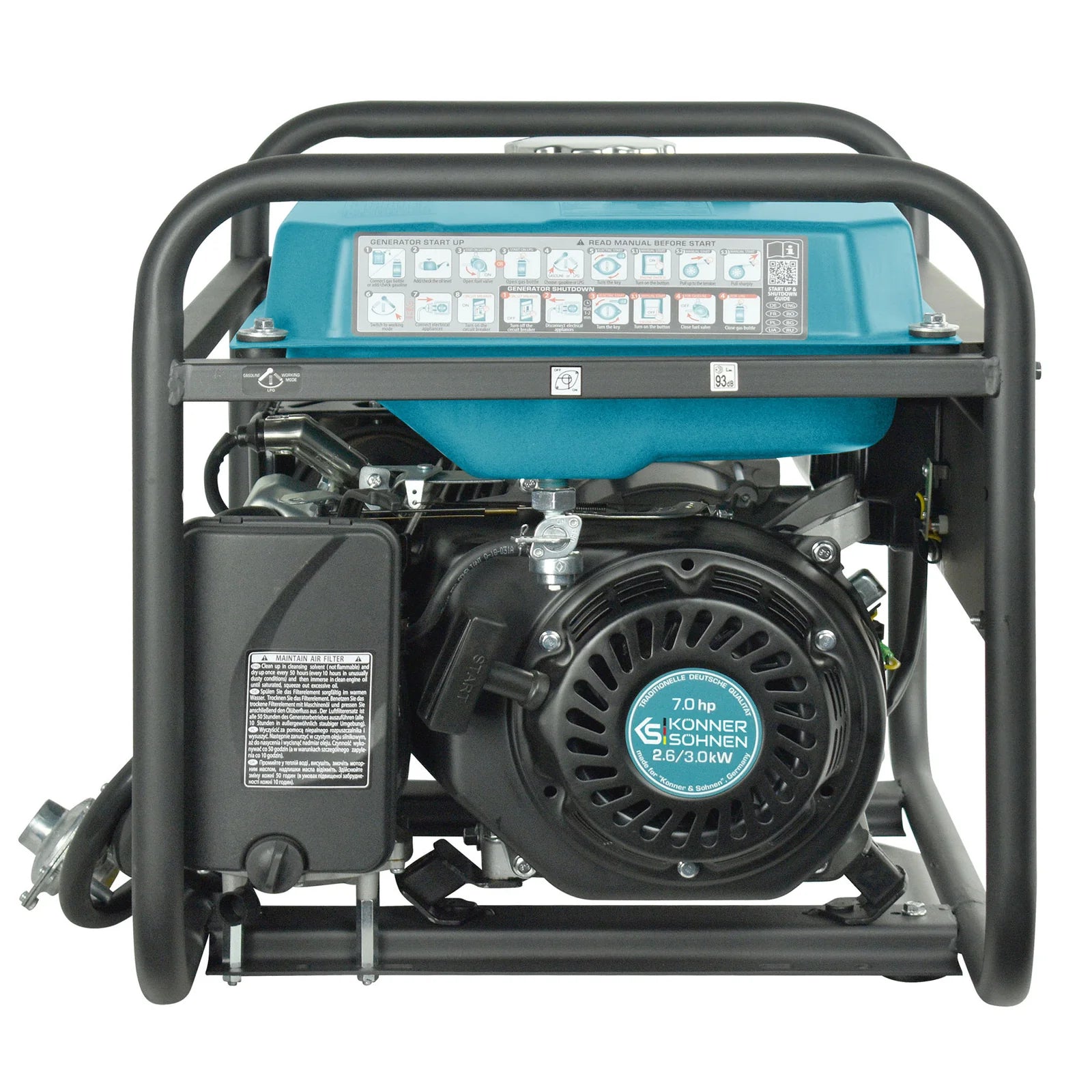 DualFuel Stromerzeuger AVR 3000 Watt Könner & Söhnen KS 3000G