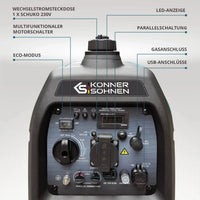 Inverter Stromerzeuger DualFuel 3100 Watt KS 3100iG S Könner & Söhnen