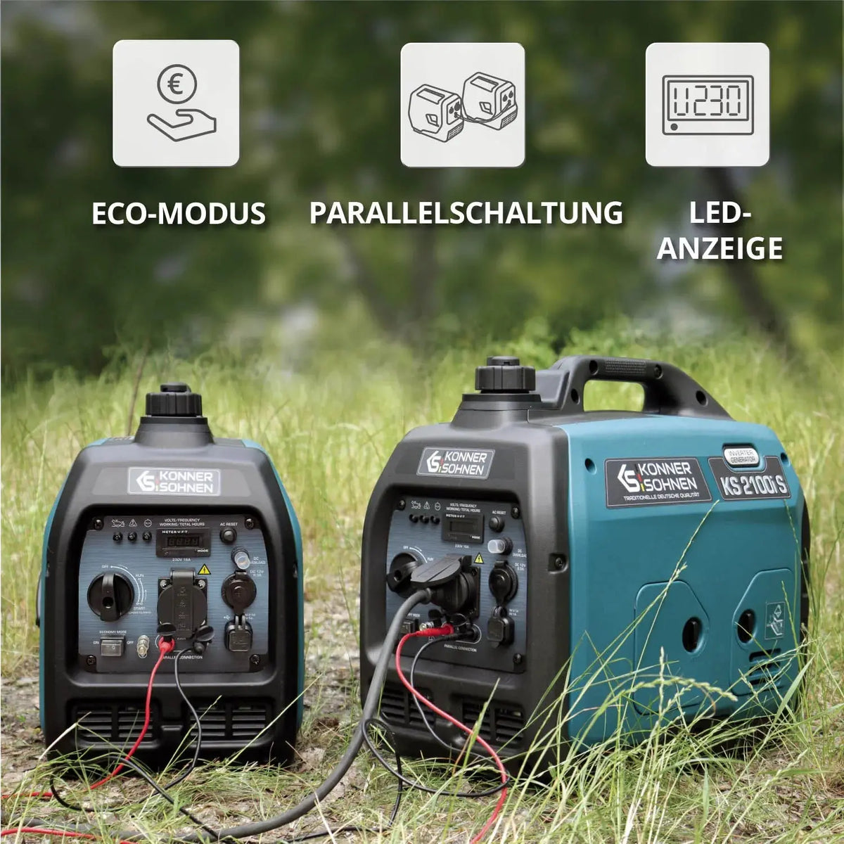 Inverter Stromerzeuger DualFuel 3100 Watt KS 3100iG S Könner & Söhnen