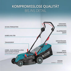 Elektrischer Rasenmäher KS 38LM Schnittbreite 38cm