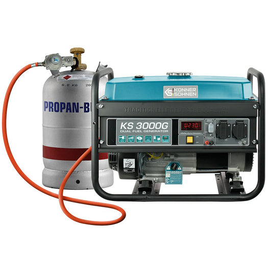 DualFuel Stromerzeuger AVR 3000 Watt Könner & Söhnen KS 3000G