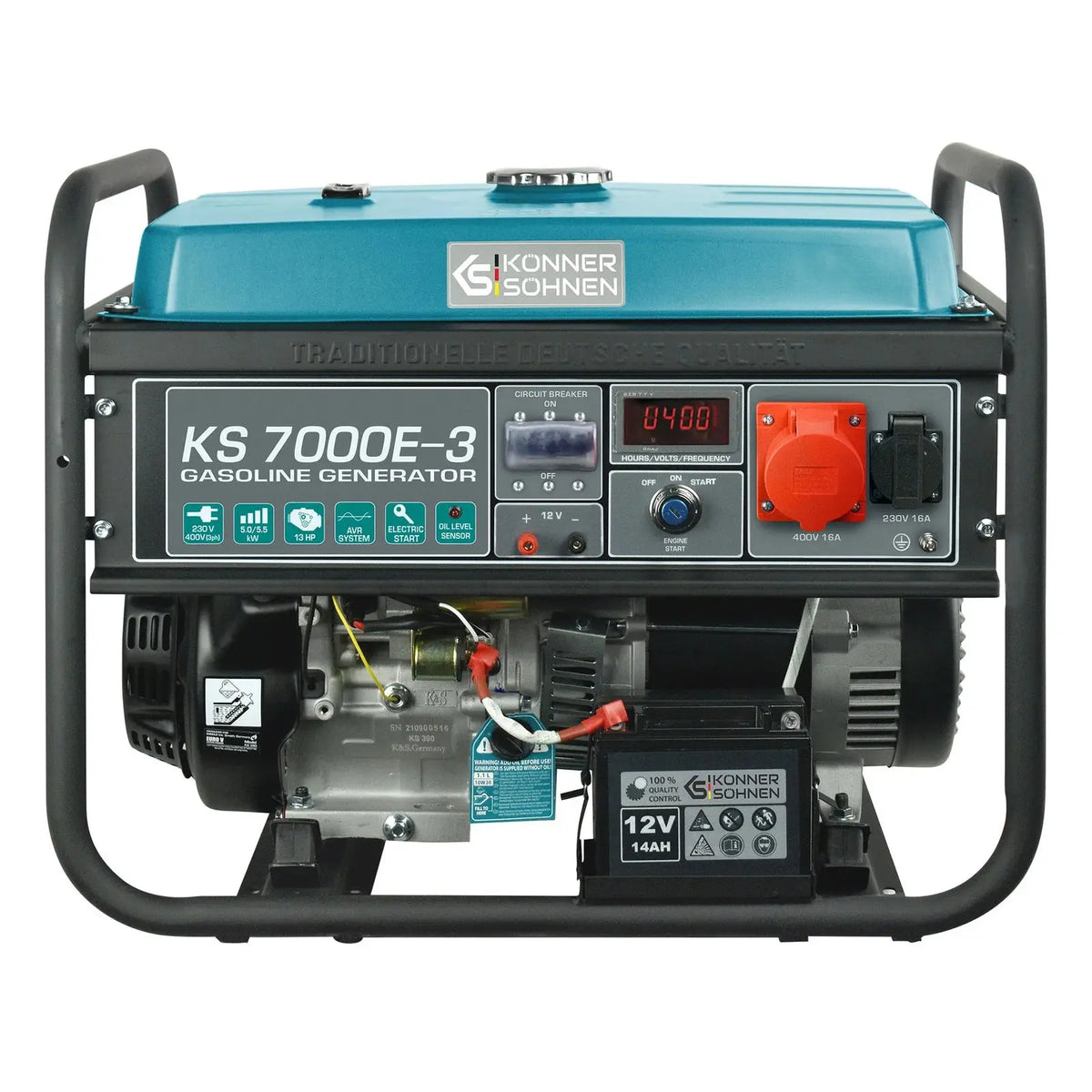 Benzin AVR Stromerzeuger 5500 Watt Könner & Söhnen KS 7000E-3 mit E-Start 400V Könner & Söhnen