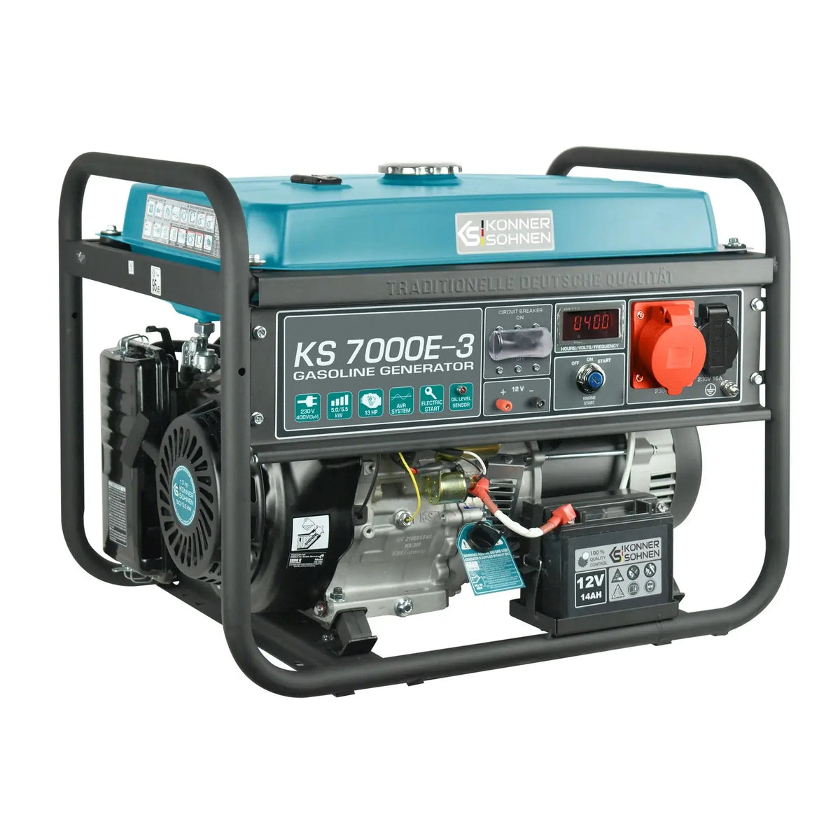 Benzin AVR Stromerzeuger 5500 Watt Könner & Söhnen KS 7000E-3 mit E-Start 400V Könner & Söhnen