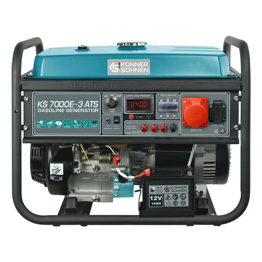 Benzin AVR Stromerzeuger 5500 Watt Könner & Söhnen KS 7000E-3-ATS - 400V mit ATS Einheit