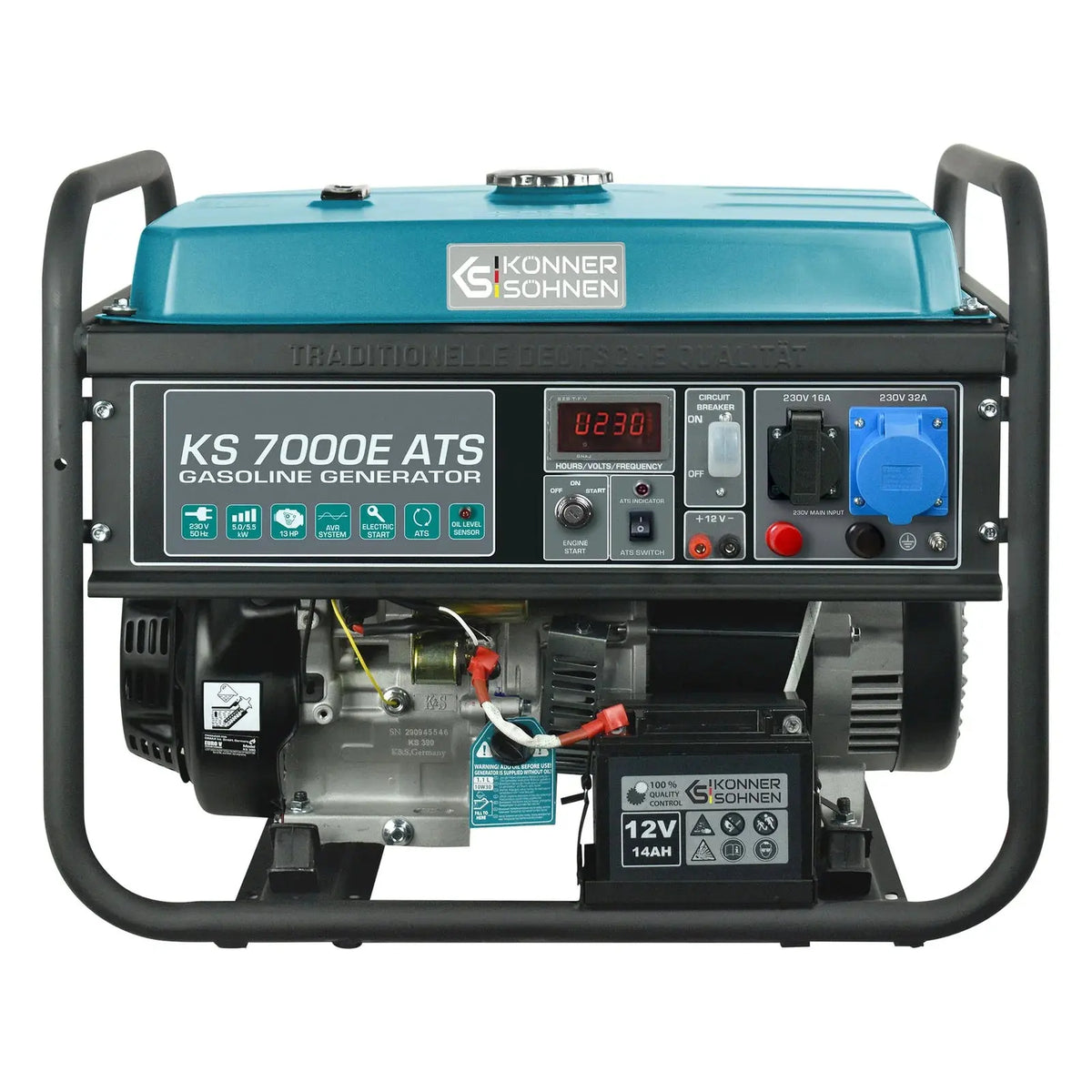 Benzin AVR Stromerzeuger 5500 Watt Könner & Söhnen KS 7000E-ATS mit ATS Einheit Könner & Söhnen