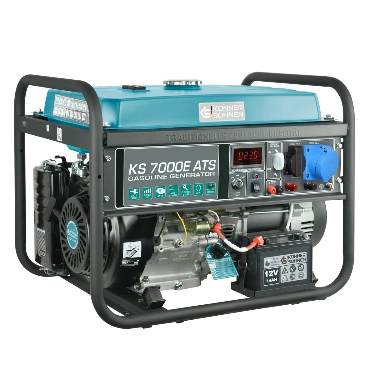 Benzin AVR Stromerzeuger 5500 Watt Könner & Söhnen KS 7000E-ATS mit ATS Einheit Könner & Söhnen
