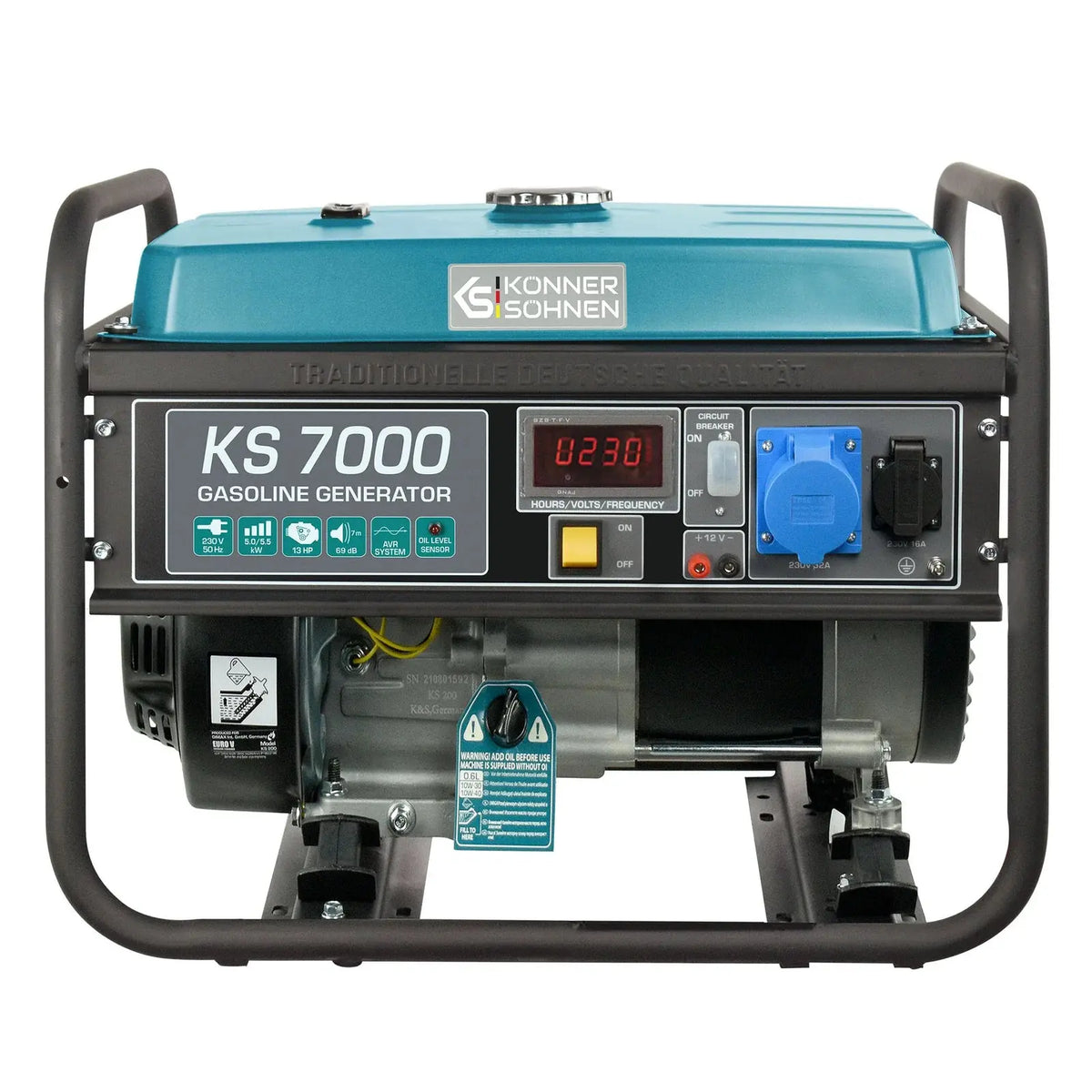 Benzin AVR Stromerzeuger 5500 Watt Könner & Söhnen KS 7000 Könner & Söhnen