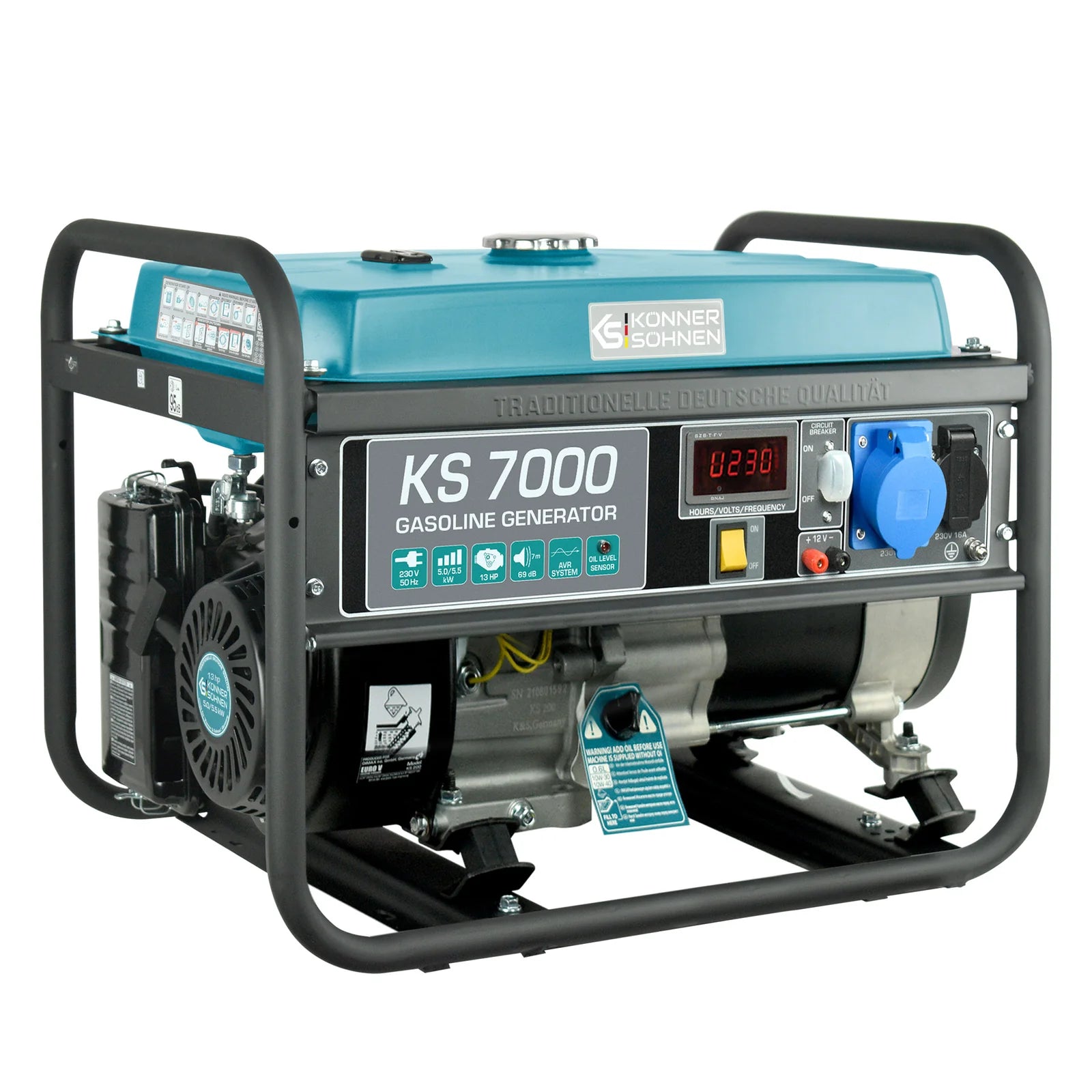 Benzin AVR Stromerzeuger 5500 Watt Könner & Söhnen KS 7000