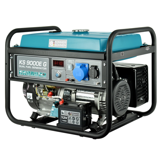DualFuel Stromerzeuger AVR 6500 Watt Könner & Söhnen KS 9000E G