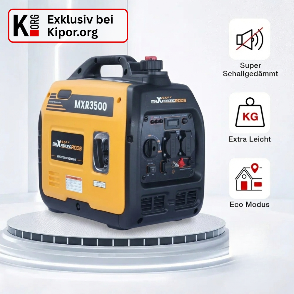 3300 Watt Benzin Inverter Stromerzeuger maXpeedingrods MXR 3500 mit LED Display maXpeedingrods