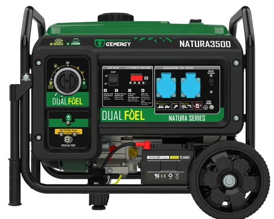 Dualfuel Stromerzeuger 3300W Genergy Natura 3500 SVR - Benzin & LPG Genergy