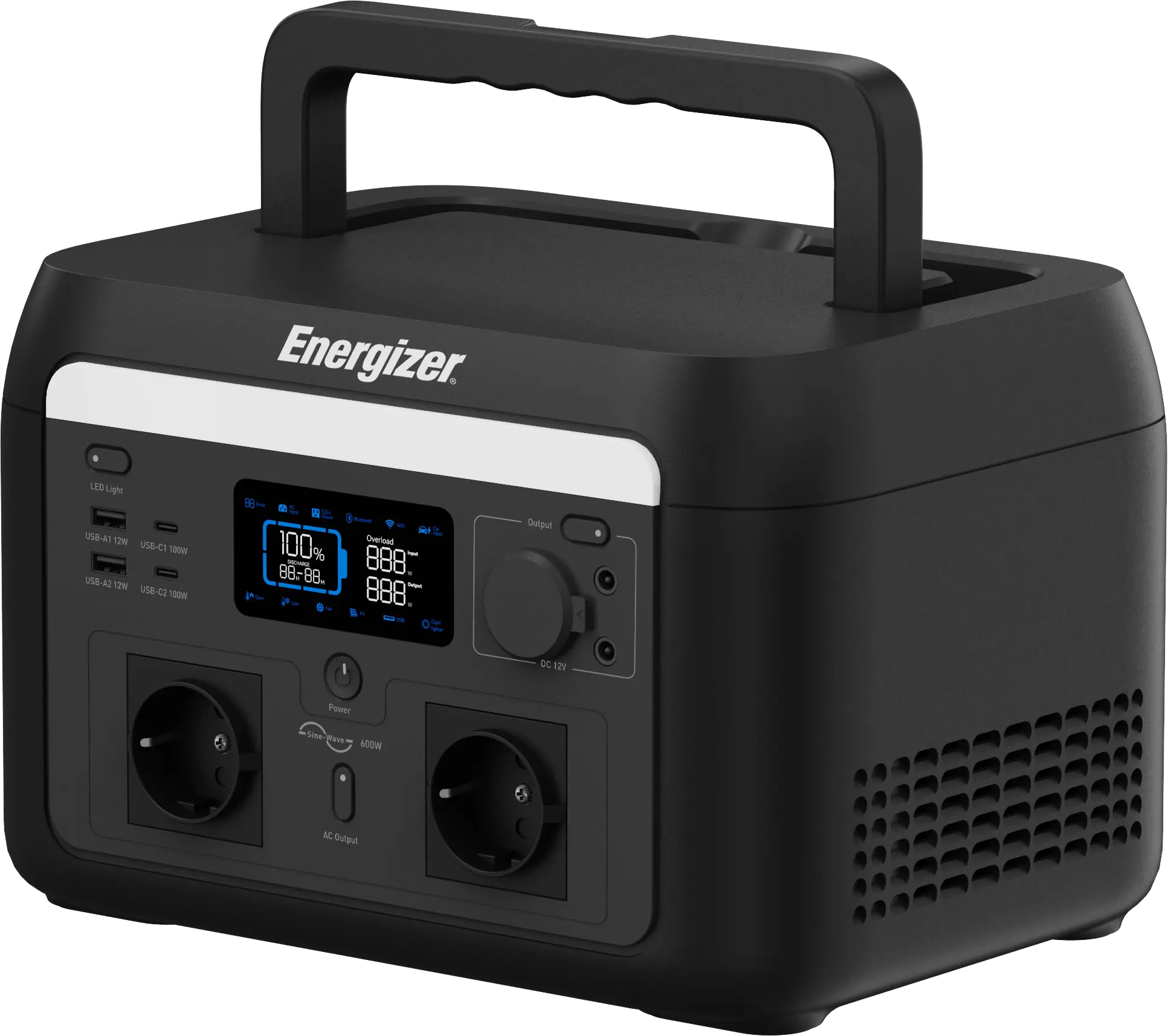 Energizer Peak 600 tragbare Powerstation 1000W - 512wh LiFePO₄ Energizer