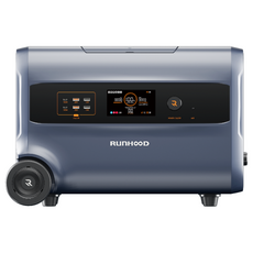 RUNHOOD Balkonkraftwerk Frühlingsbundle – Balkonkraftwerk mit F2400 Powerstation, Smart Meter 4 Solarpanels