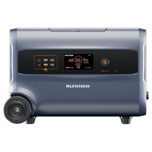 2400W | 3 IN 1 Balkonkraftwerk | Powerstation | PV-Speicher | Home-Backup | RUNHOOD F2400 mit 2400Wh