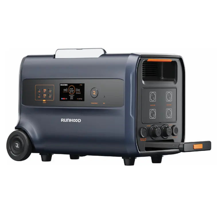 RUNHOOD Balkonkraftwerk Frühlingsbundle – Balkonkraftwerk mit F2400 Powerstation, Smart Meter 4 Solarpanels Runhood