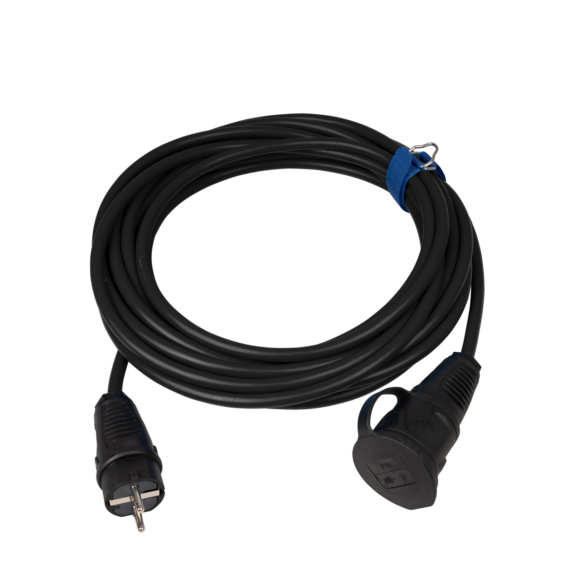 SiRoX Schutzkontakt-Verlängerung H07RN-F 3G1,5 mm², 50 m, schwarz mit Deckel am Band JÄGER SIROX
