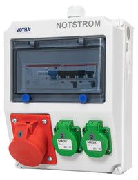 VOTHA Notstrom Wandverteiler Worms, verdrahtet, IP54, mit FI Typ B JÄGER VOTHA