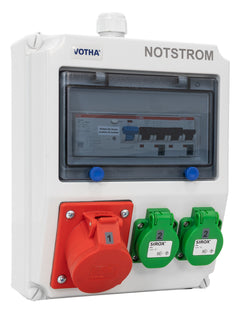 VOTHA Notstrom Wandverteiler Worms, verdrahtet, IP54, mit FI Typ B
