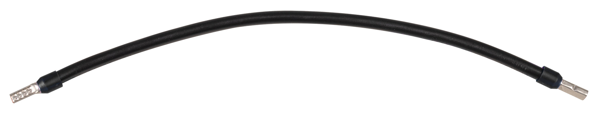 Verdrahtungsbrücke 6 mm² schwarz 185 mm beidseitig mit 11 mm isolierter Aderendhülse JÄGER