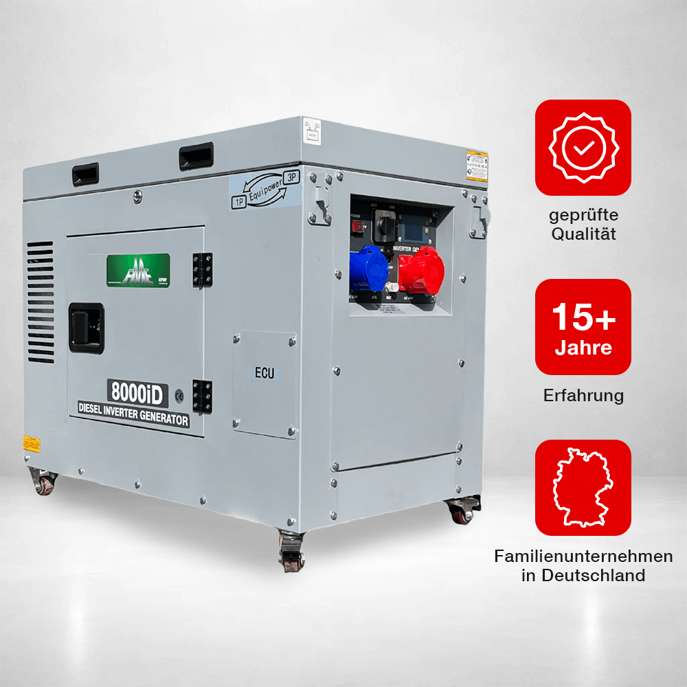 FME 8000iD 230V & 400V - 8000 Watt Diesel Inverter Generator mit integriertem ATS-Eingang (Jetzt Vorbestellen) FME