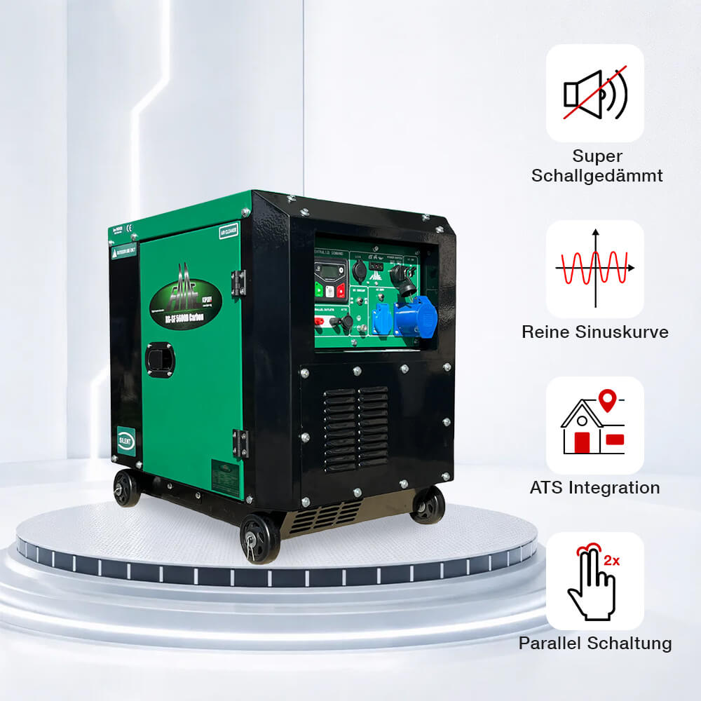 Stromerzeuger Diesel Inverter 5500 Watt FME XG-SF 5600D Carbon FME