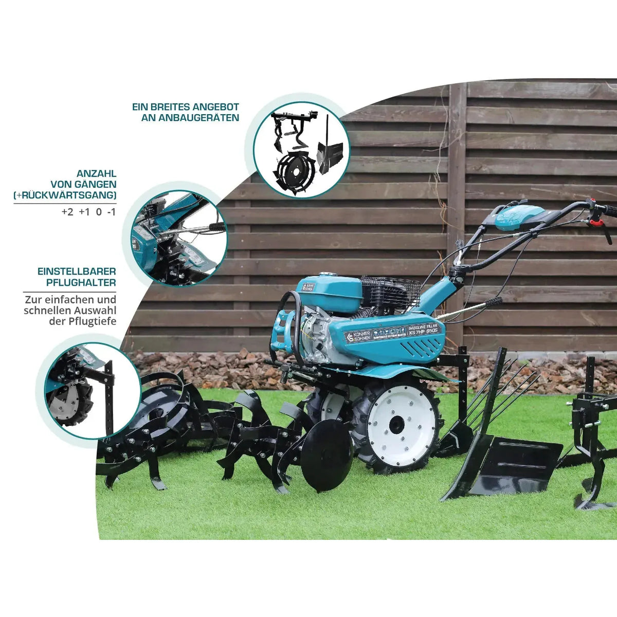 Benzin-Bodenhacke KS 7HP-950S Könner & Söhnen