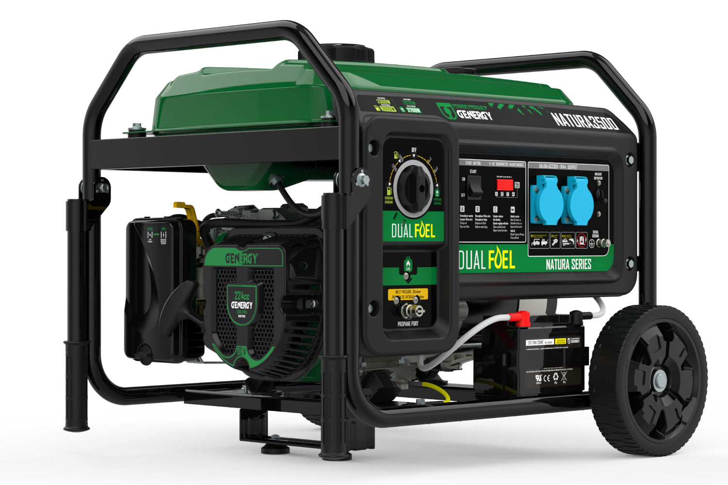 Dualfuel Stromerzeuger 3300W Genergy Natura 3500 SVR - Benzin & LPG
